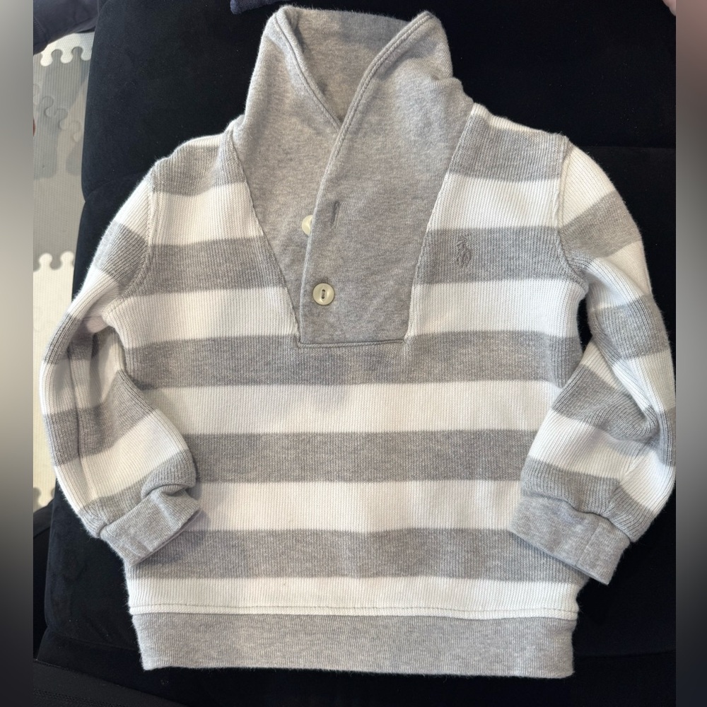 Ralph Lauren Sweater - gray/white 18 months